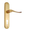 "Gershom" Brass Door Handle with Plate 